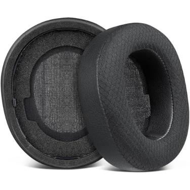 Imagem de SOULWIT Almofadas Auriculares De Substituição Em Tecido Malha Para Fones Ouvido Sem Fio Steelseries Arctis Nova Pro, Com Espuma Isolamento Ruído Alta Densidade, Espessura Adicional - Preto