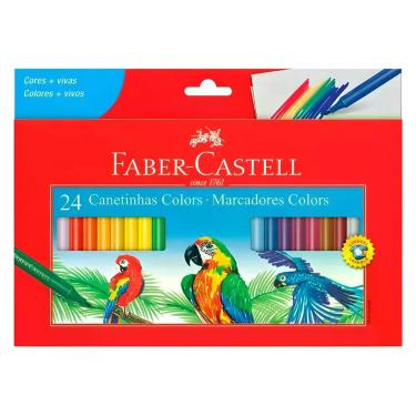 Imagem de Caneta Hidrográfica 24 Cores - Faber Castell