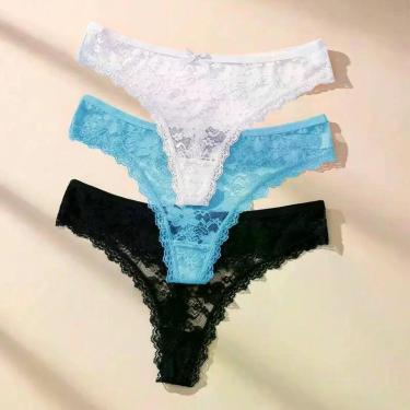 Imagem de Tanga Sexy De Renda Transparente Floral Para Mulheres Tamanho XS-XL Li