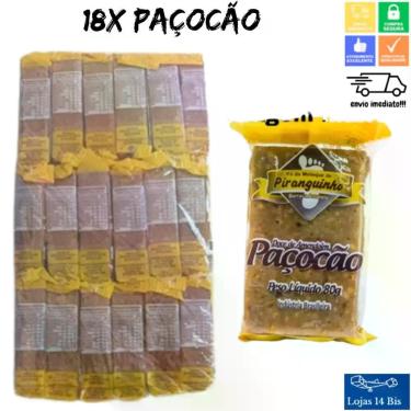 Imagem de Doce de Amendoim Paçocão 18 unidades de 80g Paçoca sem Glúten Sul de M