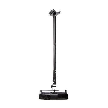 Imagem de Suporte de Projetor de Teto Aço Carbono Preto Inclinável Rotativo | Resistente, Aço de Carbono, Preta, Reforçada, Parede