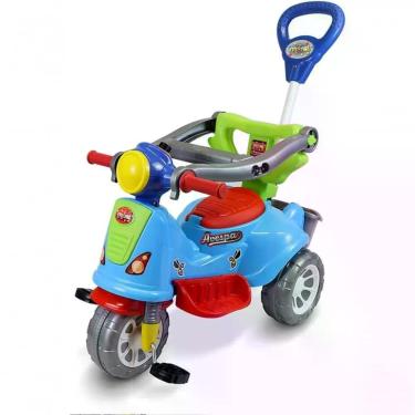 Imagem de Triciclo Infantil Avespa Passeio Diversão e Aprendizado Resistente Multicor Maral