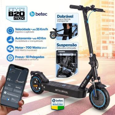 Imagem de Patinete Elétrico Scooter Betec B20 MAX Velocidade 35 Km/h Autonomia 4