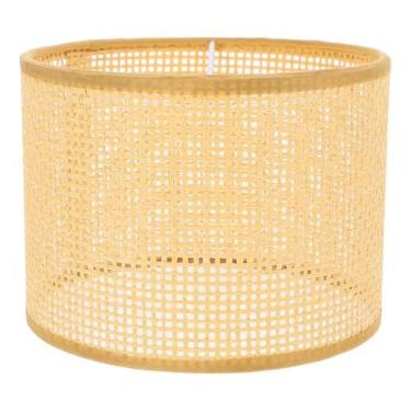Imagem de KESYOO Abajur de vime tecido à mão capa de lâmpada de vime boho abajur para luz suave 16 x 16 x 12 cm acessórios decorativos para sala de estar, quarto, presente de inauguração de casa