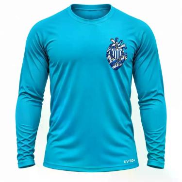 Imagem de Camisa Uv +50 Avaí Torcedor Coração cor:Azul TurquesaTamanho:G1 - Gené