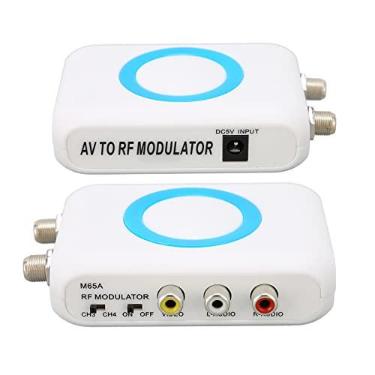 Imagem de ASHATA Modulador digital RF, modulador RF M65A-NTSC modulador para RF conversor coaxial suporta saída AV, conversor profissional HD VHF para CATV