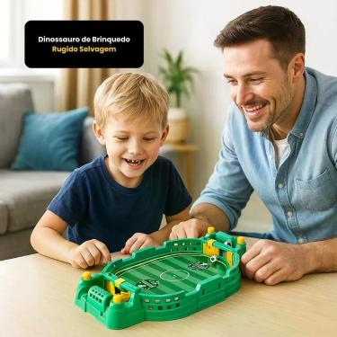 Imagem de Mini Jogo Futebol de Mesa Arena Fut League para 2 Jogadores com Botões e Bola Verde Unik