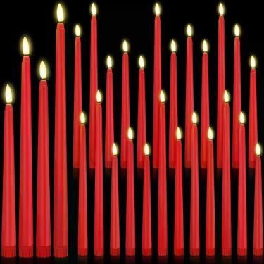 Imagem de Conjunto de velas cônicas LED Flameless Lamp Rossesay operado por bate