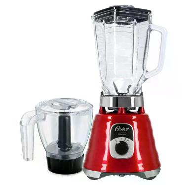 Imagem de Kit Liquidificador e Base Processadora Oster New Osterizer Vermelho BLST4126R 116432-100-090 220V