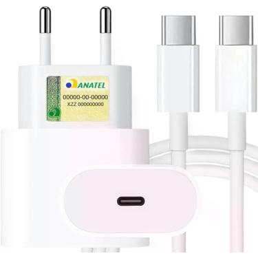 Imagem de Carregador Turbo Tipo C 20W Compatível com iPhone 15, 15 pro, 15 Pro M