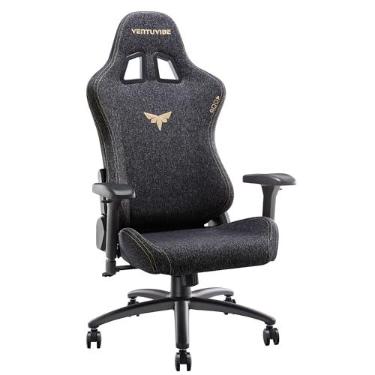 Imagem de VENTUVIBE Cadeira para jogos 4D apoios de braço ajustáveis - reclinável 155° e capacidade de 145 kg, cadeira de computador ergonômica de encosto alto com suporte lombar, cadeira de escritório de