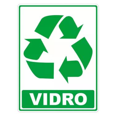 Imagem de Adesivo Lixo Reciclavel 20cm X 15cm Nome Do Desenho Vidro