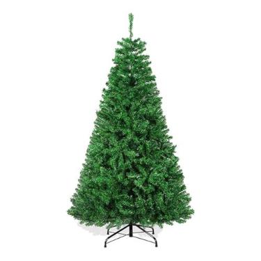 Imagem de Árvore de Natal 2,10 m Verde Luxo Premium com 1150 Galhos – Pinheiro Cheio Desmontável com Base Metálica Reforçada Yab