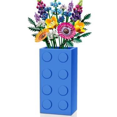 Imagem de Vaso para Lego 10347 10280 10328 flores, para conjunto de montar buquê de flores Lego, suporte de exibição para LegoRoses flor de cerejeira tulipas girassol, narcisos, lótus - presente para amantes de