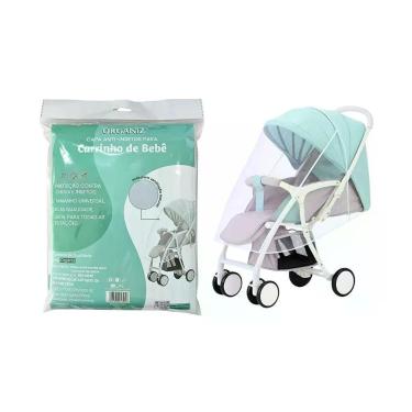 Imagem de Capa Mosquiteiro para Carrinho de Bebê Proteção Contra Chuva e Insetos Tamanho Universal Branco Ke Home