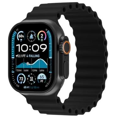 Imagem de Keebowz Pulseira Ocean Sport Solo compatível com relógio feminino de 49 mm, 46 mm, 45 mm, 44 mm, 42 mm, 41 mm, 40 mm e 38 mm, para Apple Watch Ultra 2, séries 10, 9, 8, SE, 7, 6, 5, 4 e 3