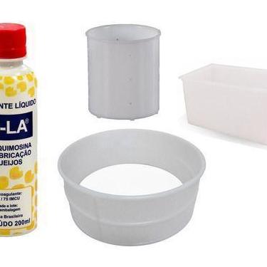 Imagem de Kit Coalho 200Ml Forma Canastra 1Kg Frescal E Mussarela 500G - COMBO