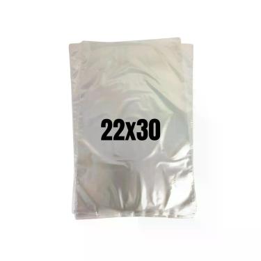 Imagem de Kit 100 Unidades Saco Plástico Transparente sem Abas Polipropileno 22x30cm Proteção Poeira Umidade OEM