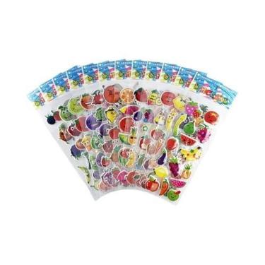 Imagem de Adesivos De PVC 3D De Unicórnio Kawaii Com Bolhas, 12 Folhas/Conjunto 