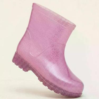 Imagem de Bota Infantil Feminina Com Gliiter - Kimimo, Rosa, 21/22