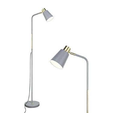 Imagem de Luminária de Chão, Autônoma, de Metal, Ajustável, Rústica, para Fazenda, Leitura, Tarefas Internas, Sala de Estar, Quarto, Escritório, Decoração de Casa, Regulável, Cinza