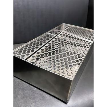 Imagem de Escorredor Fritura Inox Bandeja 40cmx20cmx8cm Pastel Salgados - VJ Chu