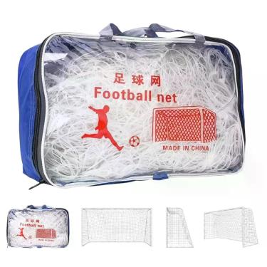 Imagem de Rede Futebol Kit 2 Uni Futsal Trava De Gol Jogo Treino Campo Quadra Salao Society Escola Esporte Clube Ginasio