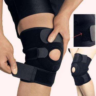Imagem de Joelheira Ajustável Compressão Proteção Musculação Neoprene Patela Abe