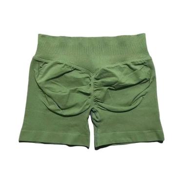 Imagem de Shorts De Yoga E Corrida Femininos De Cintura Alta Sem Costura, Elásti