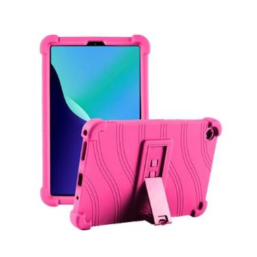 Imagem de Fanayipin Capa de silicone macio para crianças para tablet Lenovo Tab One de 8,7 polegadas 2025 (TB305XU/ TB305FU) e Tab K9 de 8,7 polegadas – Suporte ajustável de dobra tripla, proteção total à prova