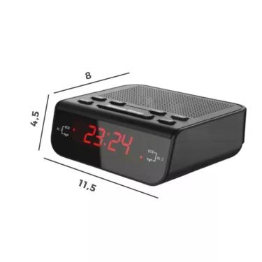 Imagem de Relógio Despertador Digital: Rádio Relógio Fm Design - Rádio Relógio L