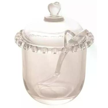Imagem de Açucareiro de Cristal Lyor Coração Transparente Com Colher