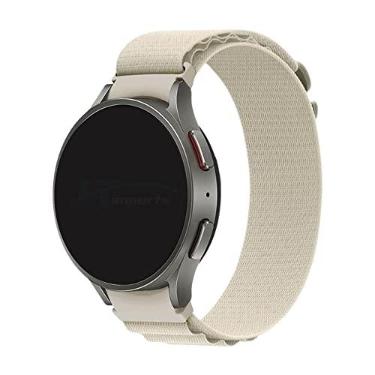 Imagem de Pulseira Loop Alpinista LTIMPORTS compatível com Galaxy Watch 7/6/6 Classic/5/5 Pro/4/4 Classic e Galaxy Watch FE (Branco)