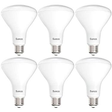 Imagem de Sunco Pacote com 6 lâmpadas BR30 LED embutidas, holofotes internos 850 LM, 11W (equivalente a 65W), branco quente 3000K, regulável, base E26, para casa, cozinha, quarto UL.