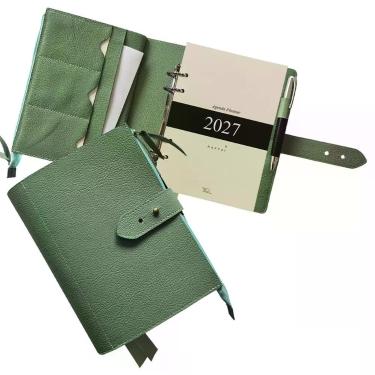 Imagem de Agenda Planner Couro 2027 231-R Raffai Couros, Verde Jade