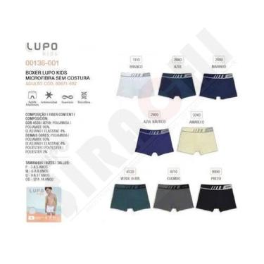 Imagem de 6 cuecas boxer infantil lupo microfibra sem costura  136, Sortidas, GG