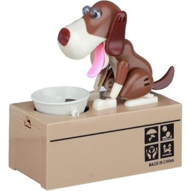 Imagem de Cofrinho Eletrônico Cachorrinho Come Moedas Cofre Eletrônico cão, Cor Marrom