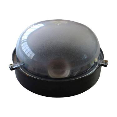 Imagem de Luminária Arandela Tartaruga Redonda Ultron Externa Beiral, Preto