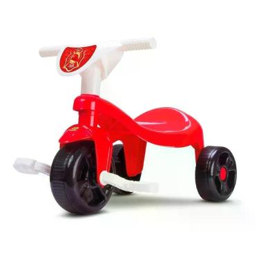 Imagem de Triciclo Motoca Bombeiro Com Som E Haste Tchuco Samba Toys