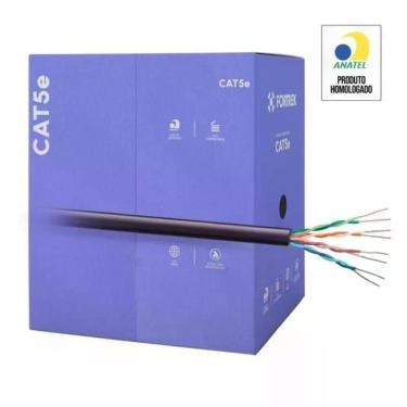 Imagem de Cabo De Rede Cat5e 305m Fortrek Fk 500c Cmx Preto - Cx - 305