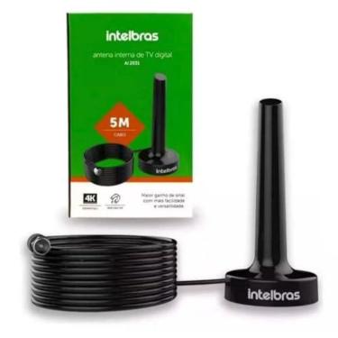 Imagem de Antena Interna TV Digital 4K Intelbras AL2031 + Cabo 5m