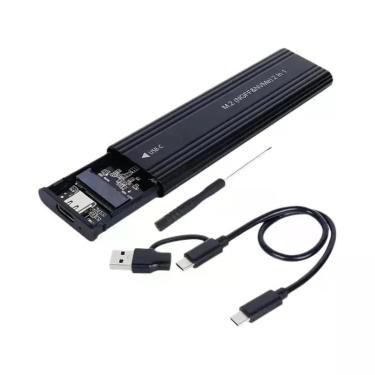 Imagem de Gabinete Externo Para SSD M.2 NVMe SATA De Protocolo Duplo USB Tipo C 