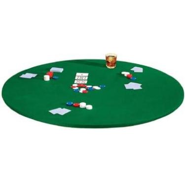Imagem de Altatac Capa de mesa de pôquer de feltro de 91 a 106 cm, verde, elástico, elástico, ponte, mahjong, dominó e cassino, protetor de toalha de mesa