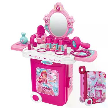 Imagem de Maleta Dia da Beleza Maquiagem Brinquedo Infantil Luz e Som DM Toys DM
