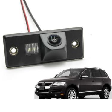 Imagem de câmera de estacionamento Para vw touareg 7l 2002-2010 monitor reverso do carro ccd hd ahd câmera de visão traseira olho de peixe