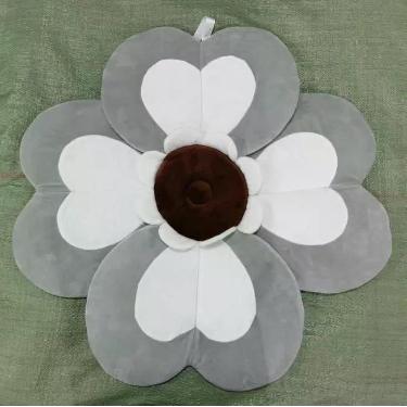 Imagem de Almofada de banho para bebê -  flor cinza - Tapuzim