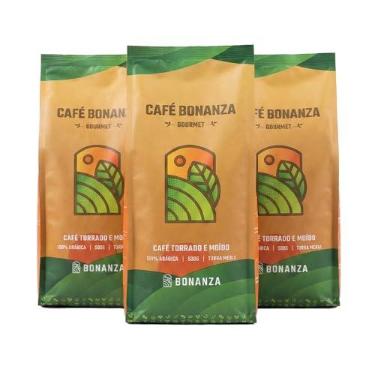 Imagem de Café Gourmet 100% Arábica - Kit 3 cafés 500g - Moído. Fazenda Bonanza Cafés Especiais.