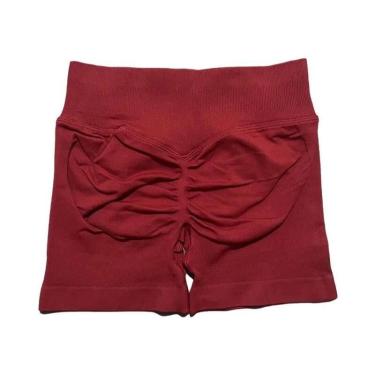 Imagem de Shorts De Yoga E Corrida Femininos De Cintura Alta Sem Costura, Elásti