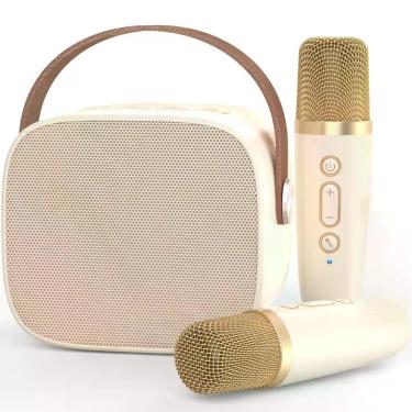 Imagem de Mini Karaokê MEGUO com 2 Microfones Sem Fio Bluetooth