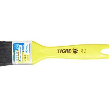Imagem de Trincha Media Cerda Preta, Tigre 60519006, Amarelo, 1.1/2"